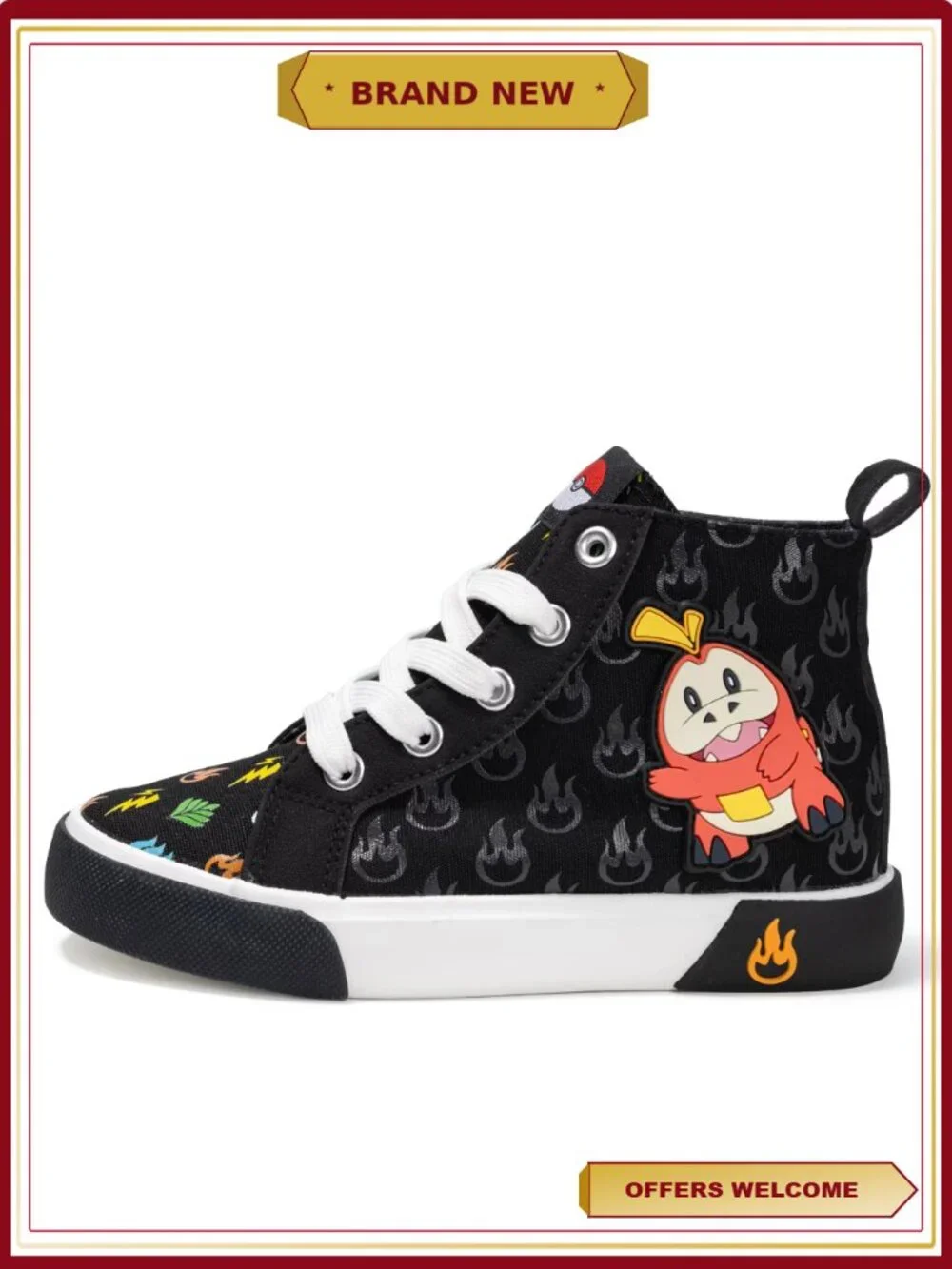 Pikachu High Top Sneakers Boys Athletic Shoes